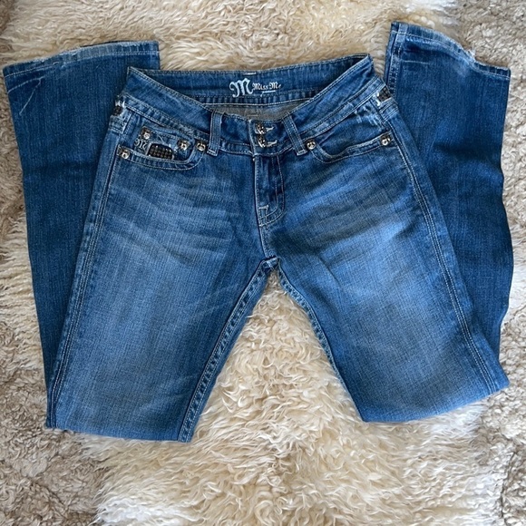 MISS ME STYLE# JP4221R BOOT CUT WOMEN'S BLUE JEANS - Picture 1 of 12